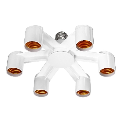 Picture of Led Light Bulb Adapter Holder Socket Base Splitter Converter 6 Heads