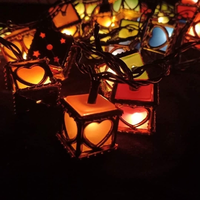 Picture of 15Ft 20Led Heart Box Decorative String Lights - Fairy Lights - Room Decoration Light - Room Decoration Light Multicolor