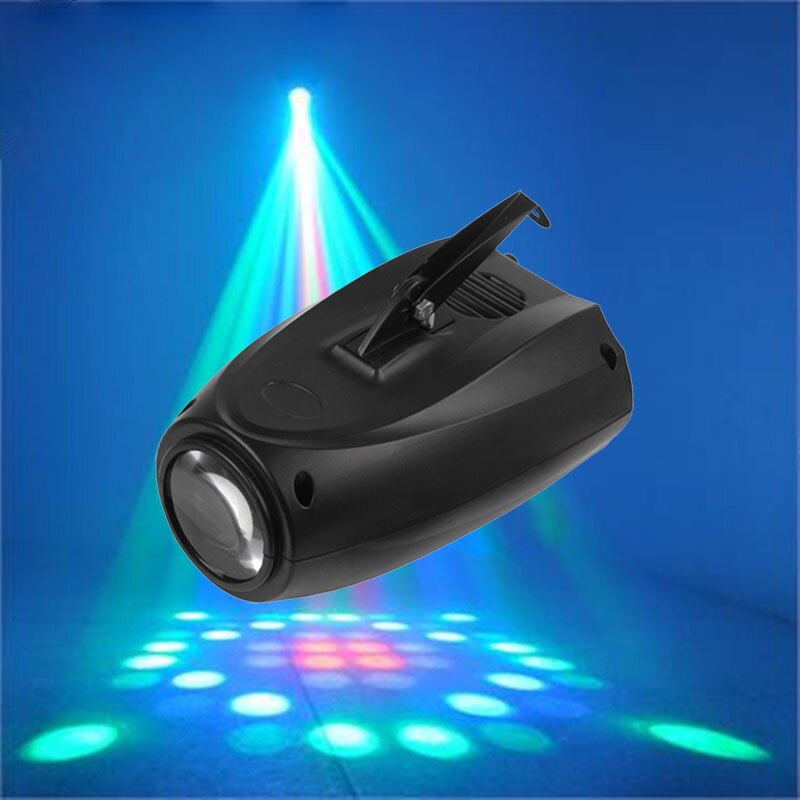 Picture of LED Small Airship Manual/ 64 RGBW Color Changing 10W LED Moonflower Lighting/ Magic Pattern Stage Light /Xmas/DJ Party lights Black