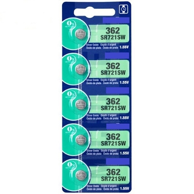 Picture of 362/SR721SW Silver Oxide Button Cell Watch Battery - 5PCS Silver
