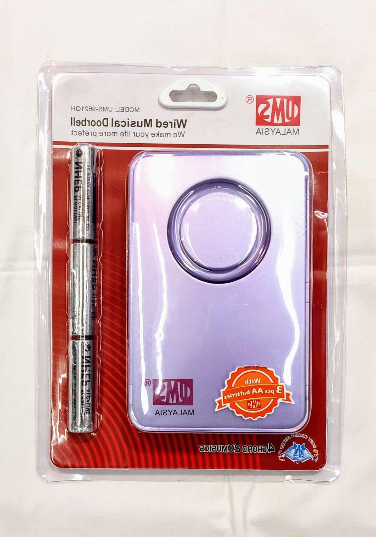 Picture of UMS Malaysia Wired Musical Door Calling Bell Multicolor