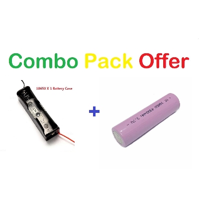 Picture of 3.7V / 4.2V 18650 One Lithium Battery Storage Case Box Holder With 1Pcs 18650 3.7V Lithium Rechargeable Battery Multicolor