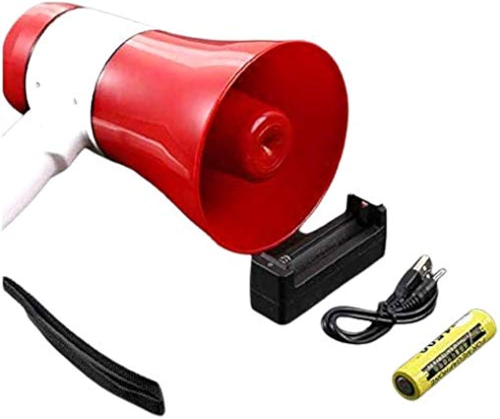 Picture of Megaphone 619U Hand Mike Handheld Lithium Battery with built-in siren Multicolor