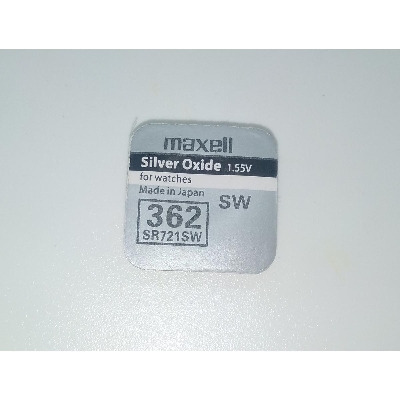 Picture of Maxl SR721SW / 362 1.55V Silver Oxide Button Cell Watch Battery 1Piece Silver