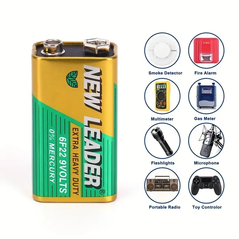 Picture of 9V Battery with Connector Combo Pack (Battery+Connector) 1Pcs Multicolor