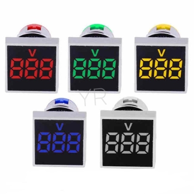 Picture of Ac60-500V Ac Voltage Meter Led Digital Display 1 Pcs Squre - Multimeter Multicolor