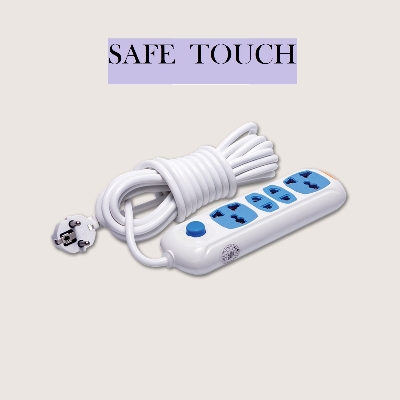 Picture of SAFE TOUCH ST-0033 Multiplug 4 Port Extention Socket 2Y/6 Feet Cable - Multi Plug 2Y/6 Feet