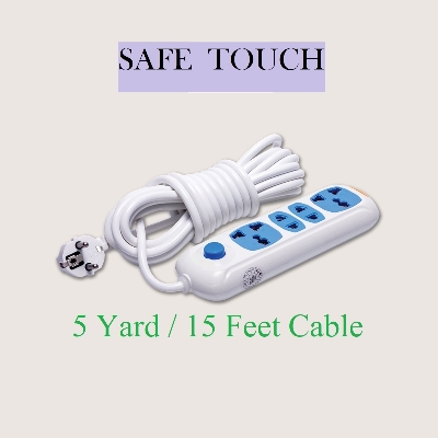 Picture of SAFE TOUCH ST-0033 Multiplug 4 Port Extention Socket 5Y/15 Feet Cable - Multi Plug
