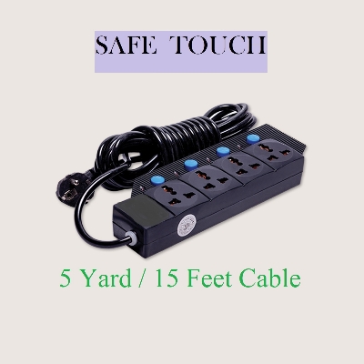Picture of SAFE TOUCH ST-412 Multiplug 4 Port Extention Socket 5Y/15 Feet Cable - Multi Plug - Multi Plug