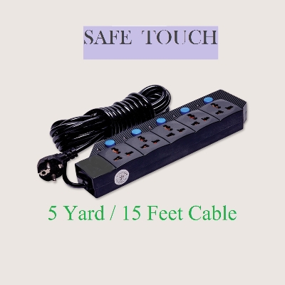 Picture of SAFE TOUCH ST-512 Multiplug 5 Port Extention Socket 5Y/15 Feet Cable