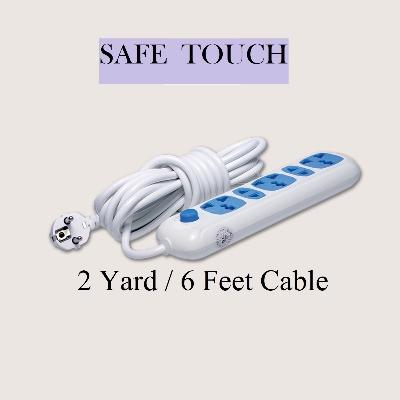 Picture of SAFE TOUCH ST-0032 Multiplug 5 Port Extention Socket 2Y/6 Feet Cable - Multi Plug