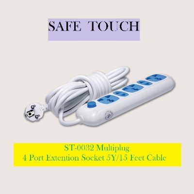 Picture of SAFE TOUCH ST-0032 Multiplug 5 Port Extention Socket 5Y/15 Feet Cable - Multi Plug