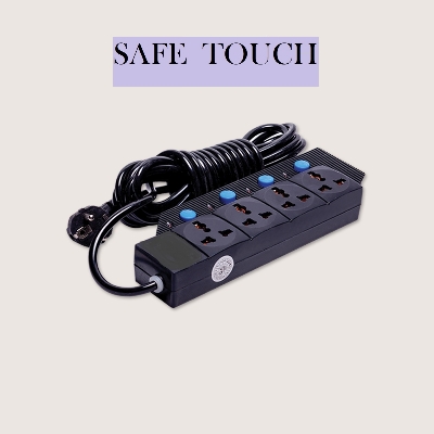 Picture of SAFE TOUCH ST-412 Multiplug 4 Port Extention Socket 2Y/6 Feet Cable - Multi Plug