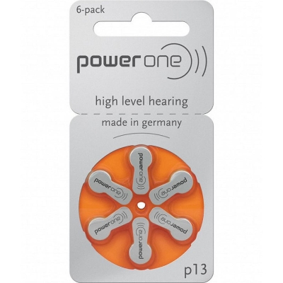 Picture of Signia/PowerOne ACCU Plus P13 Hearing Aid Battery, 6 Batteries Each Pack Multicolor