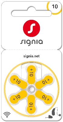 Picture of Signia /PowerOne ACCU Plus P10 Hearing Aid Battery, 6 Batteries Each Pack Multicolor