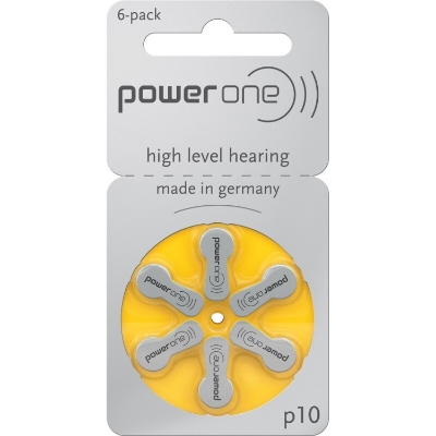 Picture of Signia /PowerOne ACCU Plus P10 Hearing Aid Battery, 6 Batteries Each Pack Multicolor