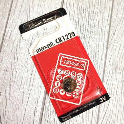 Picture of Maxl CR1220 Lithium 3v Battery, Made in Japan . Multi purpose use 1pcs Silver