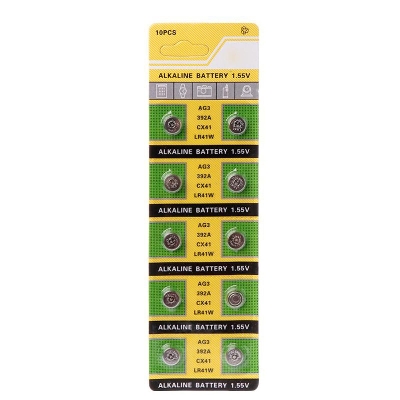 Picture of LR41W/392A/AG3 Alkaline Battery - 10Pcs Silver