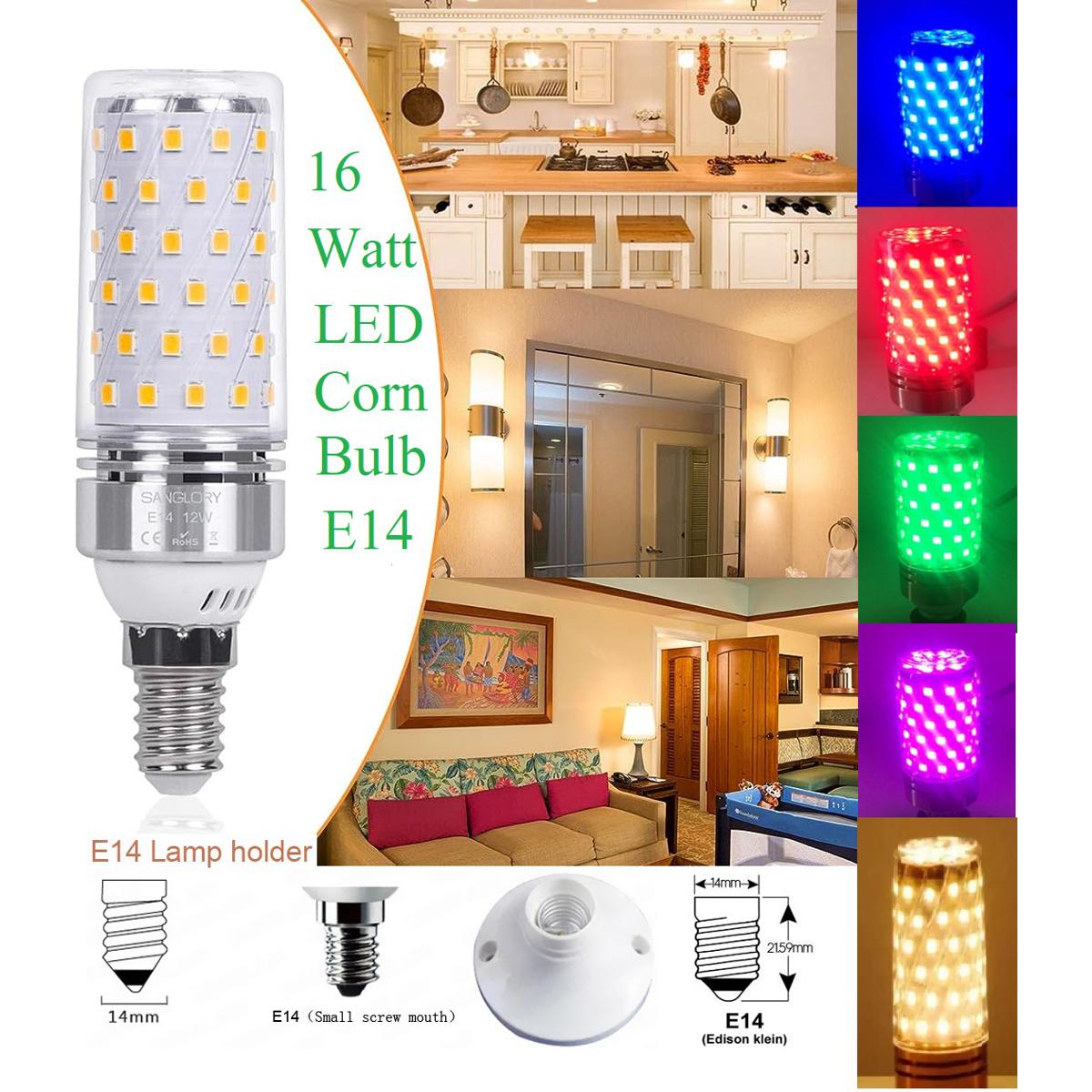 Picture of 16W Led Candle Bulb 360 Degree E14(Small Screw Mouth) 16W Energy Saving Corn Light E14(Small Screw Mouth) 1Pcs 