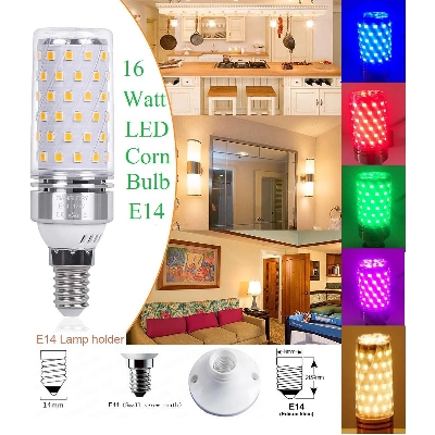 Picture of 16W Led Candle Bulb 360 Degree E14(Small Screw Mouth) 16W Energy Saving Corn Light E14(Small Screw Mouth) 1Pcs 