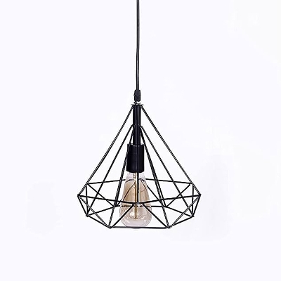 Picture of Modern Homesake Hanging Light 1-Diamond Cluster, Ceiling Lights for Home Decoration, Pendant Light (Bulb not Included) Black