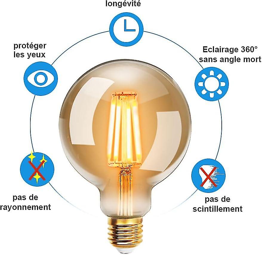 Picture of G125 E27 Edison LED Bulb Vintage Rustic Style 4W Filament Bulb Decor Lamp 1Pcs 4 Watt