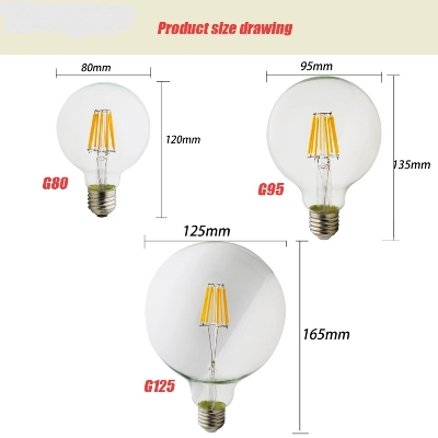 Picture of G125 E27 Edison LED Bulb Vintage Rustic Style 4W Filament Bulb Decor Lamp 1Pcs 4 Watt