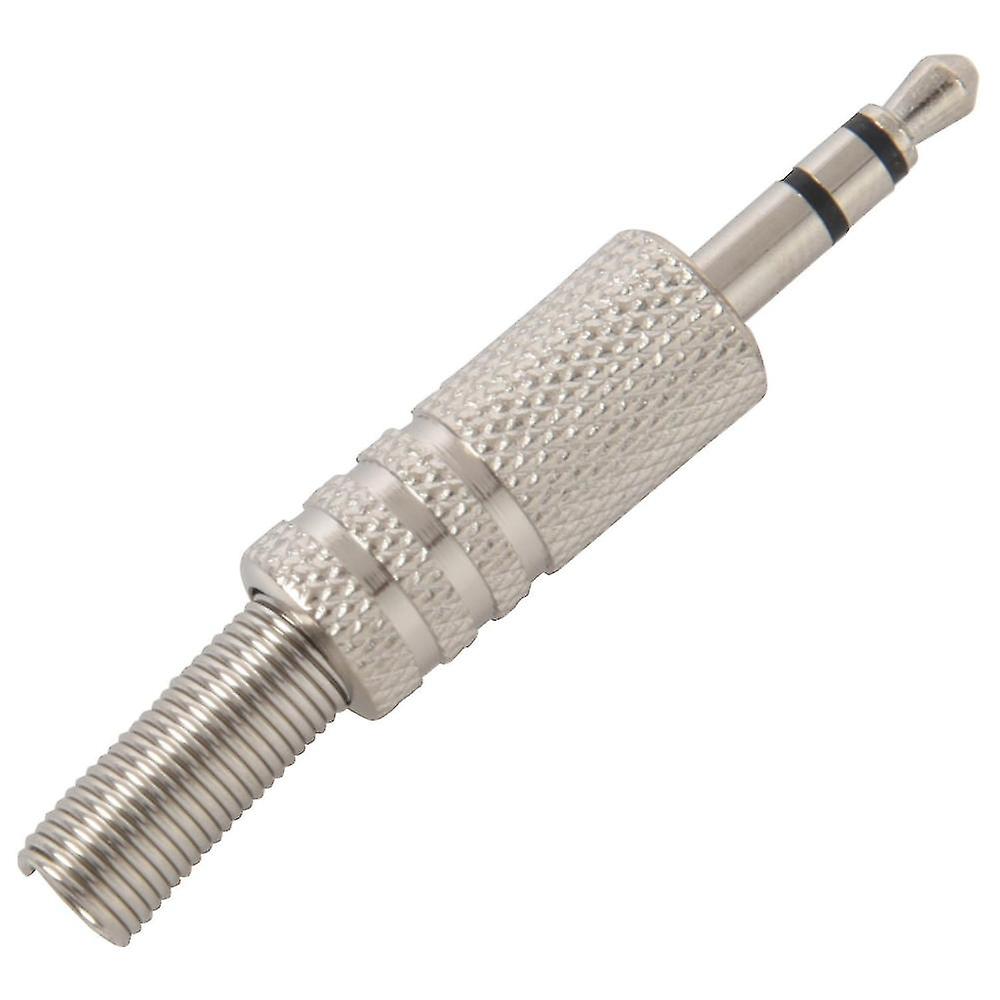 Picture of Audio Jack 3.5mm 3 Poles Stereo Male Plug Solder Connector 1 PCS Silver