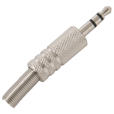 Picture of Audio Jack 3.5mm 3 Poles Stereo Male Plug Solder Connector 1 PCS Silver