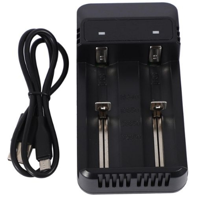Picture of USB Pluging Portable Universal Charger For 32650 26650 18650 16340 Lithium Rechargeable Battery 1Pcs Black