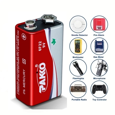 Picture of Pakko 6F22 9V Heavy Duty Battery 1pcs Multicolor