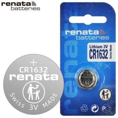 Picture of Renata CR1632 3V Lithium High Quality Battery 3V Button Battery 1Pcs Silver