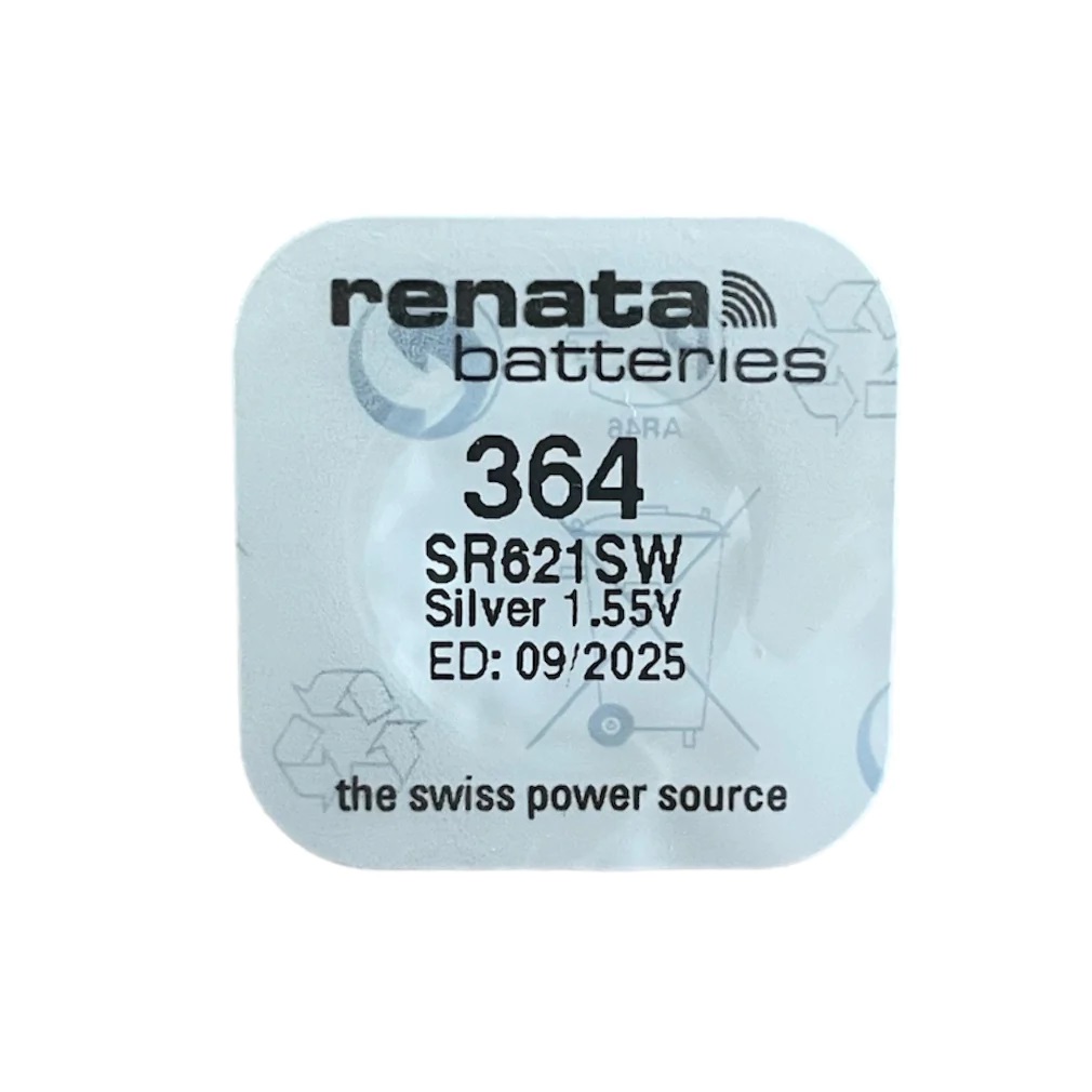 Picture of Renata SR621SW / 364 1.55V Silver Oxide High Quality Button Cell Watch Battery 1Pcs Silver