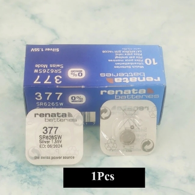 Picture of Renata SR626SW / 377 1.55V Silver Oxide High Quality Button Cell Watch Battery 1Pcs Silver