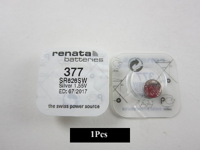 Picture of Renata SR626SW / 377 1.55V Silver Oxide High Quality Button Cell Watch Battery 1Pcs Silver