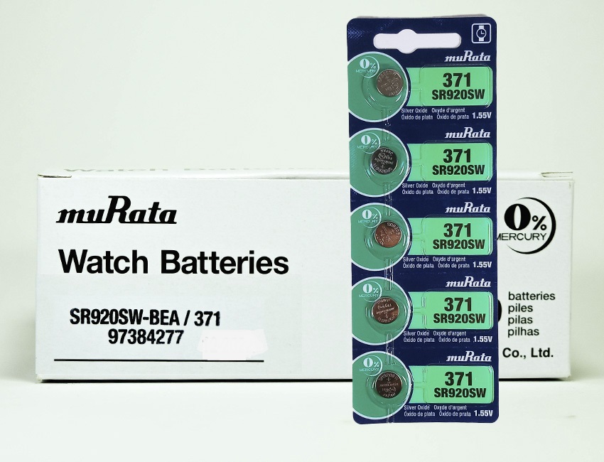 Picture of Murata SR920SW / 371 1.55V Silver Oxide Button Cell Watch Battery 1Pcs Silver