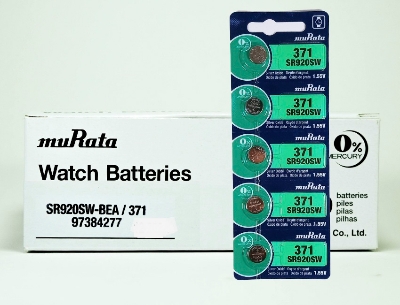 Picture of Murata SR920SW / 371 1.55V Silver Oxide Button Cell Watch Battery 1Pcs Silver