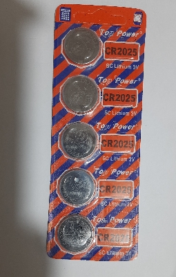 Picture of Top Power CR2025 3V Lithium Battery 3V Button Battery motherboard remote control Battery 5Pcs Silver