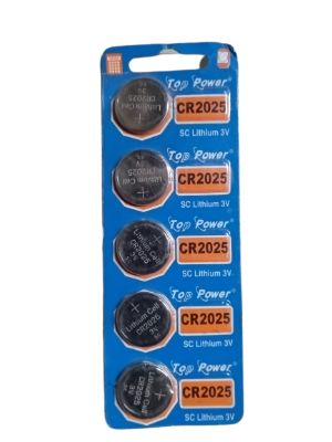 Picture of Top Power CR2025 3V Lithium Battery 3V Button Battery motherboard remote control Battery 5Pcs Silver