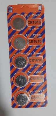 Picture of Top Power CR1616 3V Lithium Battery 3V Button Battery motherboard remote control Battery 5Pcs Silver