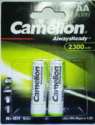 Picture of Camelion HR6 1.2 V 2300 mAh AA Mignon Nickel Metal Hydride Rechargeable Battery 2Pcs Multicolor
