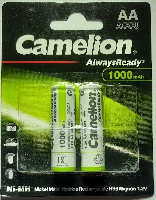 Picture of Camelion HR6 1.2 V 1000 mAh AA Mignon Nickel Metal Hydride Rechargeable Battery 2Pcs Multicolor