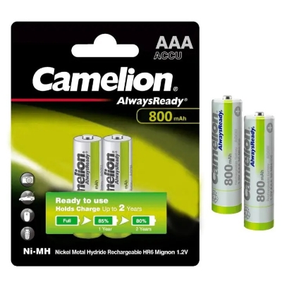 Picture of Camelion R3 1.2V 800mAh AAA Nickel Metal Hydride Rechargeable Battery 2Pcs Multicolor
