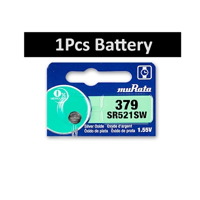 Picture of Murata SR521SW /SR63 /SG0/ SR521/ 379 1.55V Silver Oxide Button Cell Watch Battery 1Piece Silver