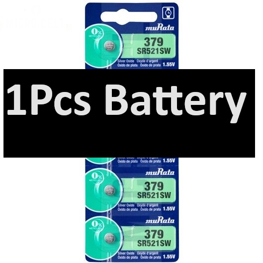 Picture of Murata SR521SW /SR63 /SG0/ SR521/ 379 1.55V Silver Oxide Button Cell Watch Battery 1Piece Silver