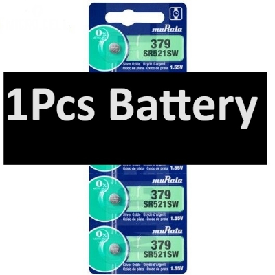 Picture of Murata SR521SW /SR63 /SG0/ SR521/ 379 1.55V Silver Oxide Button Cell Watch Battery 1Piece Silver