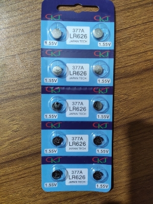 Picture of 377A LR626 1.55V Silver Oxide Button Cell Watch Battery 10Pcs Silver