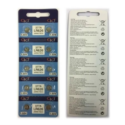 Picture of 377A LR626 1.55V Silver Oxide Button Cell Watch Battery 10Pcs Silver