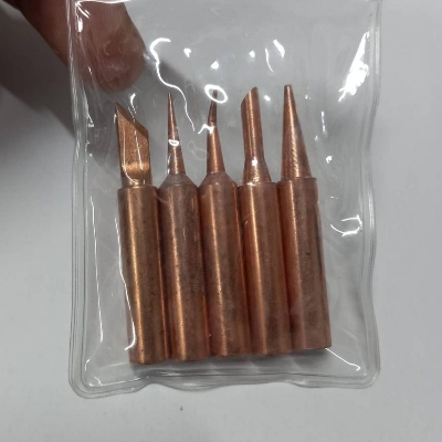 Picture of 5pcs  Copper Colour 900M-T Soldering Iron Tip Lead-free Solder Tips Welding Head Encounter - soldering iron Gold