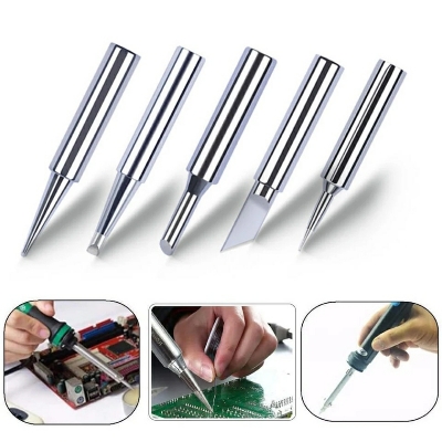 Picture of Soldering Iron TIP KD 900M I+B+K+2.4D+3C Type 5Pcs Pure Copper Soldering Iron Head Set Inside Hot Bare Copper using Koocu V900 V501 V900C XCY 908 and Same Type Iron- Each 1 pcs Multicolor